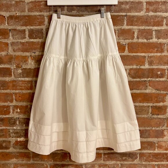 Little Moon White Poplin Skirt - Picture 1 of 2